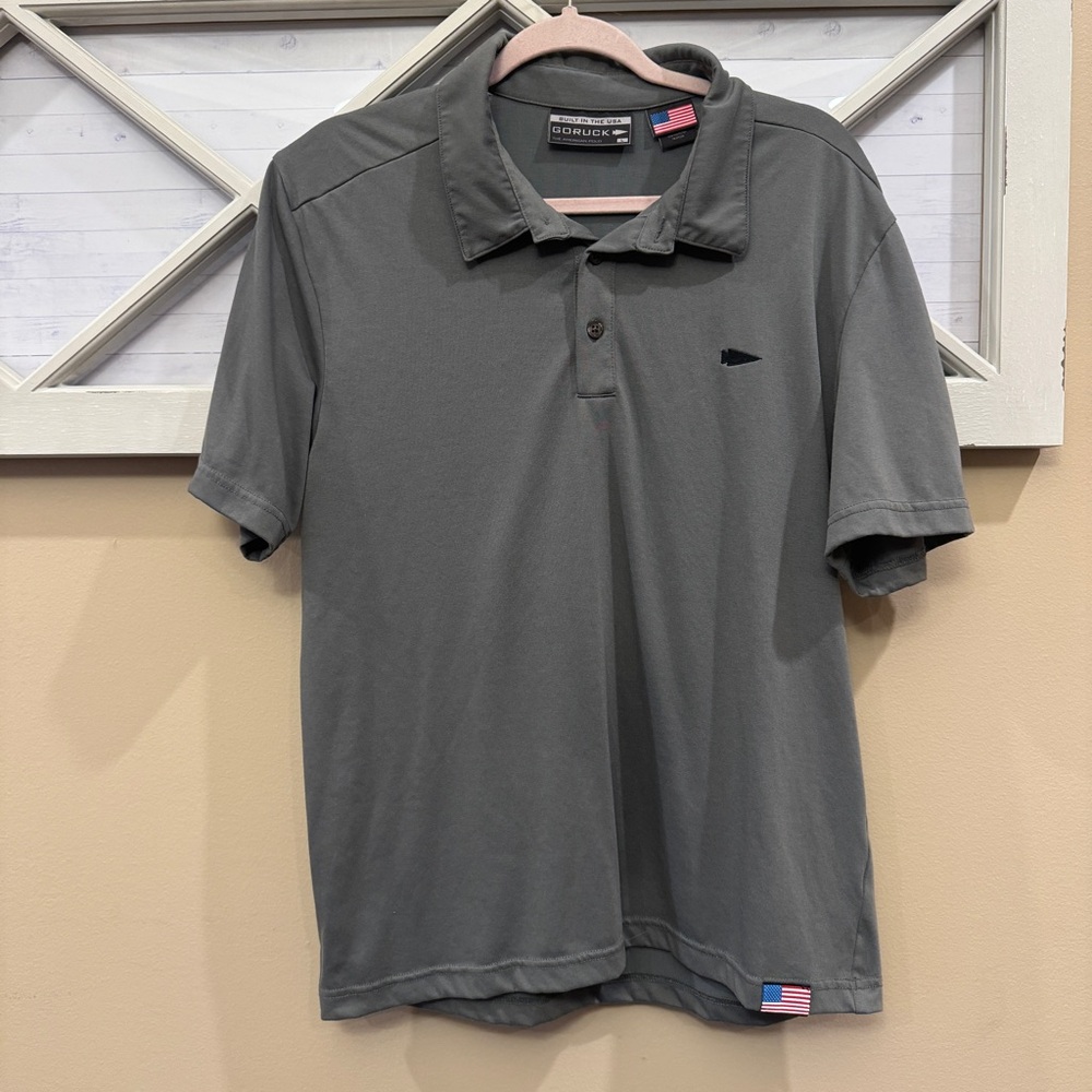 GORUCK The American Polo Shirt Men's L Gray‎ Tactical Built In USA Tough 365